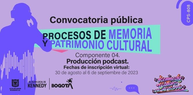Participa en la convocatoria de procesos de memoria y patrimonio cultural 