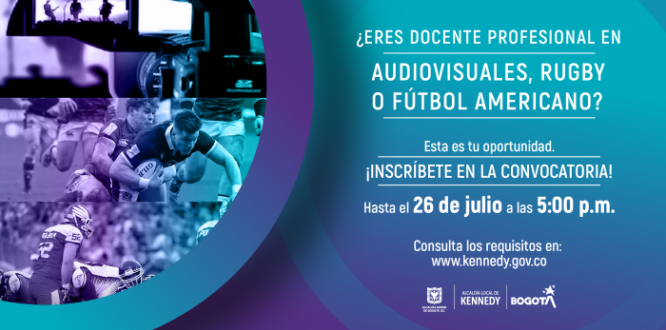 Convocatoria para docentes profesionales en audiovisuales y rugby o futbol americano