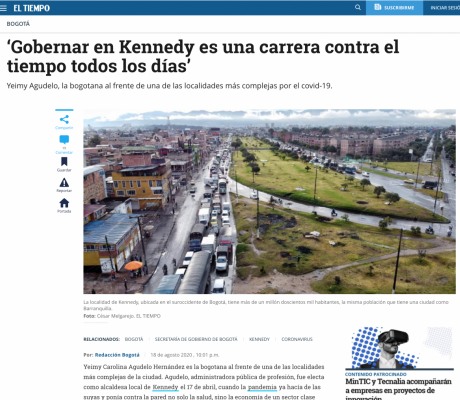 ‘Gobernar en Kennedy es una carrera contra el tiempo todos los días’ - El Tiempo
